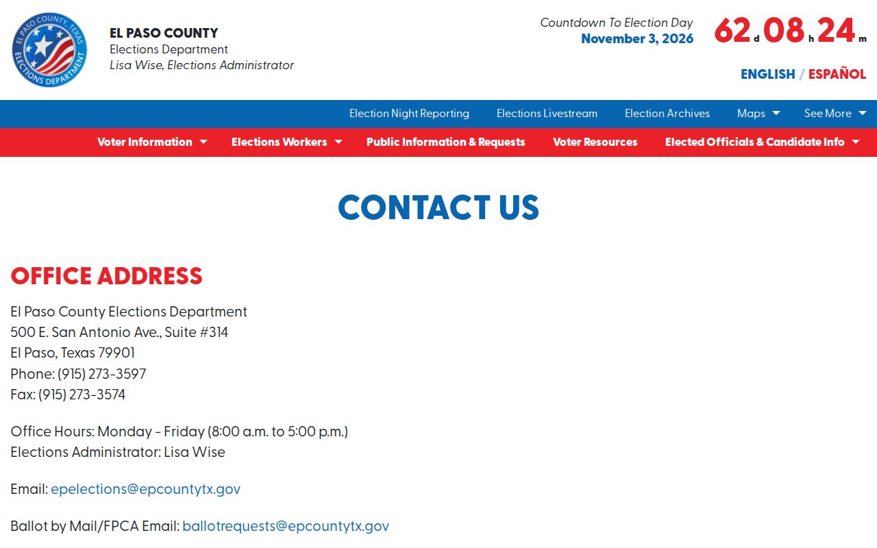 Socorro neighbors voter information contact and street-master request route